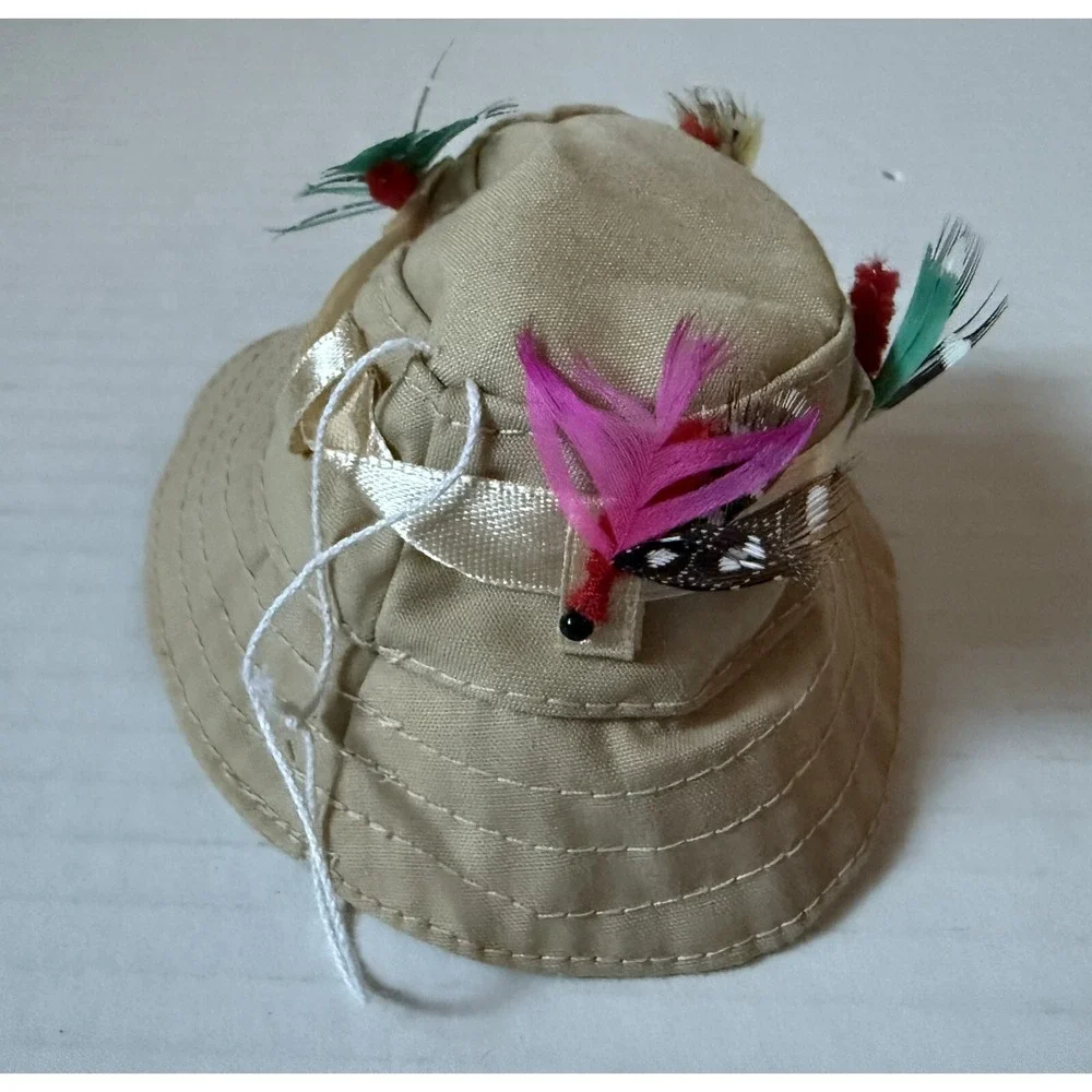 Fly Fishing Vest &‎ Hat - Christmas Ornaments - Lot of 2